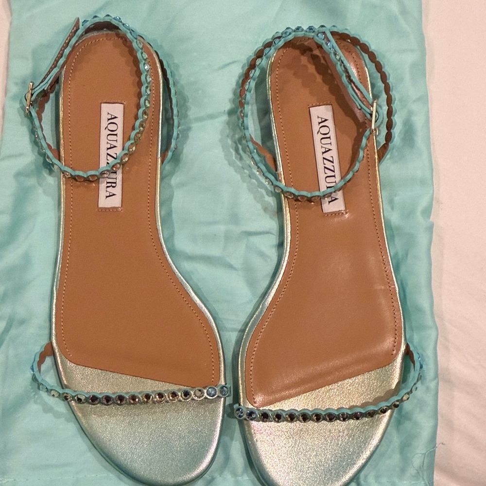 Aquazzura Turquoise Sandals